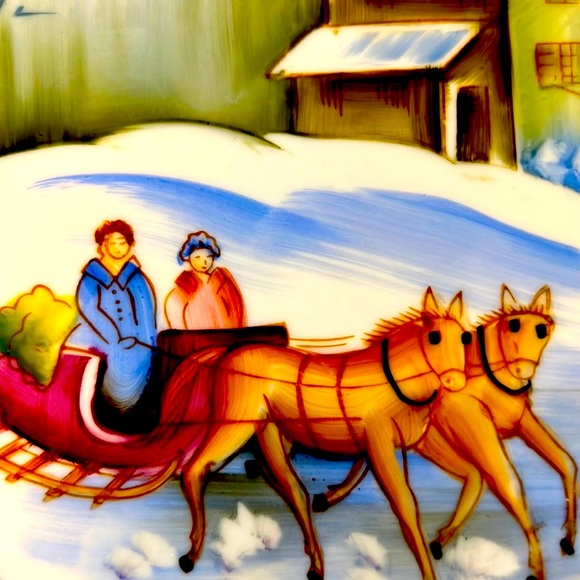 EUC- Vintage Artist Signed Hand-Painted Display Plate - Picture 3 of 10